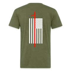Thin Red Pike Pole Tee - heather military green