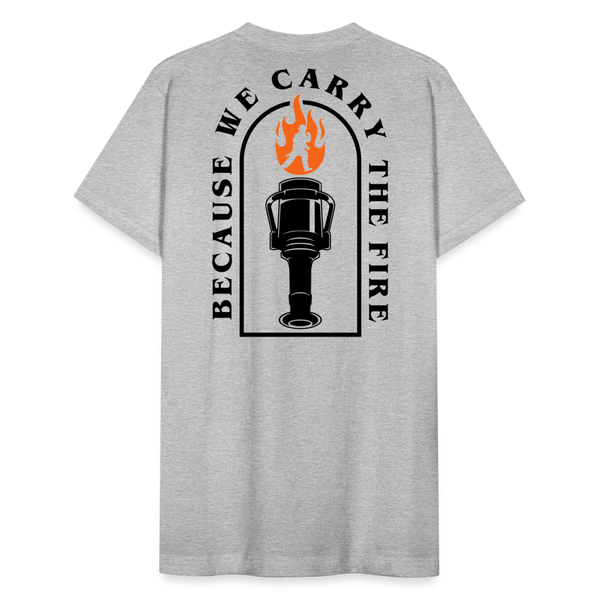 Because We Carry The Fire Tee - heather gray